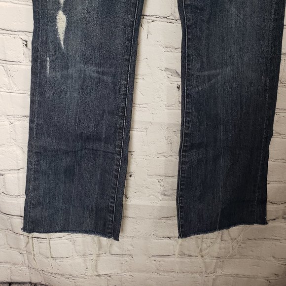 7 FOR ALL MANKIND Distressed Raw Hem Jeans - Picture 2 of 6